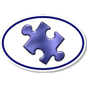  Autism Awareness Puzzle Piece Euro Bumper Sticker Decal 