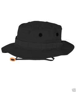 BLACK BOONIE HAT 100% COTTON RIPSTOP MADE BY PROPPER  