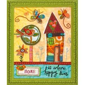   Home Is Happy Embroidery and Applique Kit Arts, Crafts & Sewing