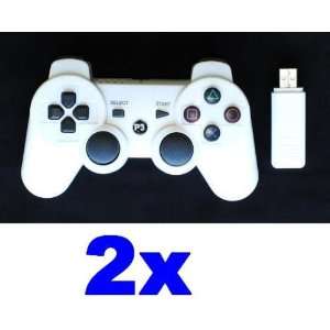  2X Playstation 3 PS3 Wireless Joypad 2.4G Controller Video Games