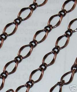 5ft Antiqued Copper finished hammered chain 5X8mm  