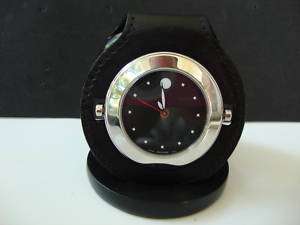 MOVADO LEATHER CASE ALARM CLOCK WATCH 1805467 * NEW  