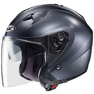HJC Metallic Mens IS 33 Half Face Motorcycle Helmet   Anthracite 