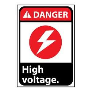 Danger Sign 14x10 Aluminum   High Voltage  Industrial 
