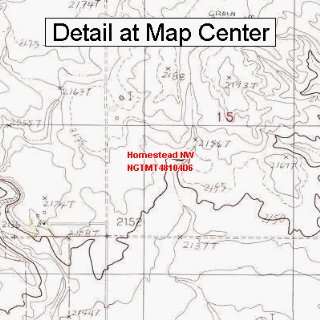 USGS Topographic Quadrangle Map   Homestead NW, Montana (Folded 