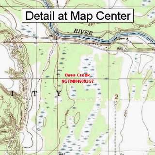   Topographic Quadrangle Map   Bass Creek, Minnesota (Folded/Waterproof