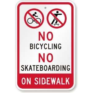 com No Skateboarding, Bicycle Riding On Sidewalk (with Graphic) High 