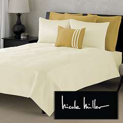 Nicole Miller Concentric Box Ivory Coverlet Set  