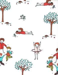 MODA Fabric ~ LITTLE APPLES ~ by Aneela Hoey   Children / White   by 1 