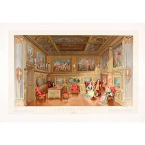   Chair Architecture Baroque   Original Chromolithograph