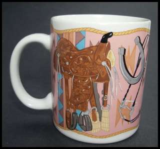 Otagiri Cowboy Boots Western Ceramic Coffee Mug Cup HTF  