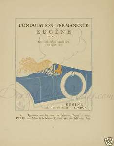   Bon Ton 1920 Original hand colored French Fashion Pochoir Print EUGENE