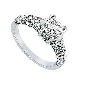  SI2 H, 1.20 ct Diamond Ring 14k White Gold Jewelry