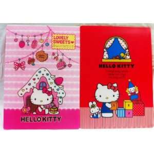  2 of Hello Kitty Plastic File Folder (One Pink, One Red 