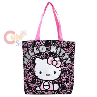 Sanrio Hello Kitty Tote Bag Shoulder/Diaper  Black Pink Glittering 