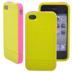 Detachable Rose TPU Side + Yellow Hard Square Case Cover for iPhone 