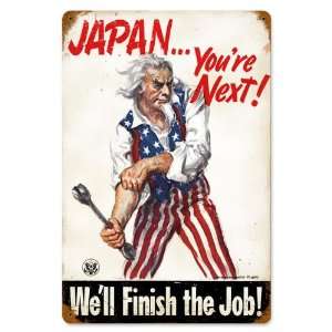  Finish The Job Allied Military Vintage Metal Sign 
