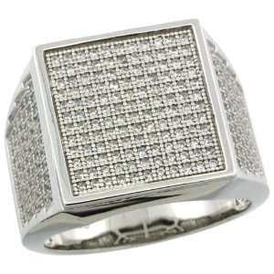   262 Micro Pave CZ Stones, 11/16 in. (17mm) wide, size 14 Jewelry