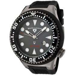 Swiss Legend Mens Neptune Grey Dial Black Rubber Watch   