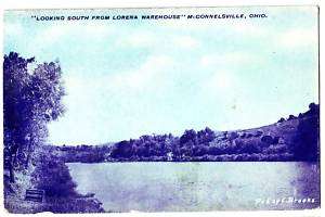 Old McCONNELSVILLE Ohio Postcard LORENA WAREHOUSE  