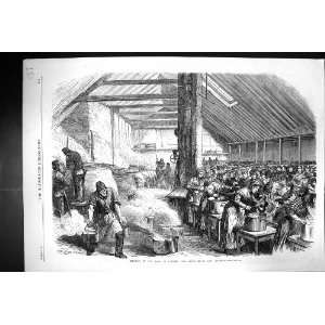 1867 Distress East End London Spitalfields Soup Kitchen Poor People 