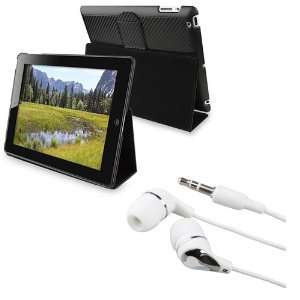   Leather Case + Universal In Ear Stereo Headset for Apple® iPad® 2