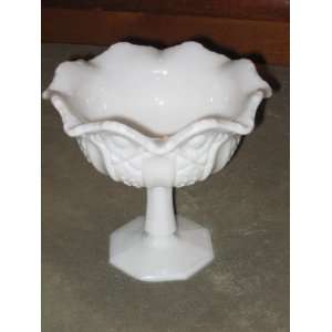   Imperial Milk Glass 6x8 Inch Compote Candy Dish