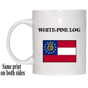  US State Flag   WHITE PINE LOG, Georgia (GA) Mug 