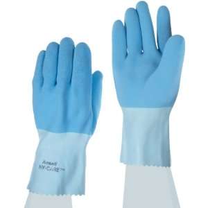 Ansell Hy Care 62 400 Latex Glove, Chemical Resistant, Pinked Cuff, 12 