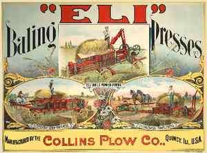 Collins Plow Co. Quincy, IL Eli Baling Presses poster  