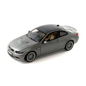  2008 2009 BMW M3 E92 Diecast Car Model 1/18 Silver/Gray 