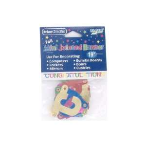   mini congratulations 22.4 inch foild jointed banner 