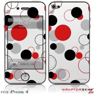 iPhone 4 Skin   Lots of Dots Red on White (DOES NOT fit newer iPhone 