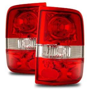  04 08 Ford F150 Tail Lights   Red Clear Automotive