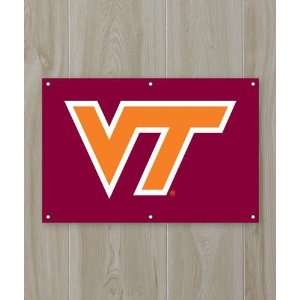  Virginia Tech Hokies Applique Embroidered Fan Wall Banner 