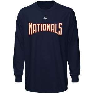 Washington Nationals T Shirt  Majestic Washington Nationals Navy Blue 