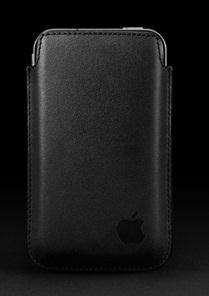 iPhone 4 4S Leather Case Skin Cover Pouch Black  