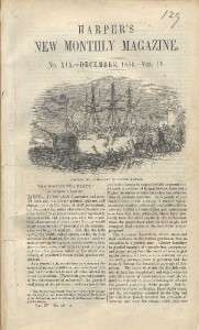 Bound Volume HARPERS MAGAZINE 1852 Charles Dickens  