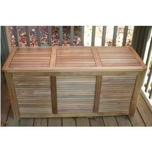  InsideOut Teak Cushion Storage Box Patio, Lawn & Garden