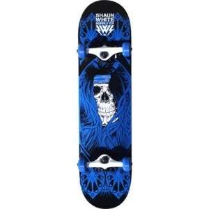  Shaun White Blue Skull Park Complete Skateboard   8 x 32 