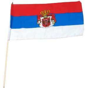  Serbia Flag 12X18 Inch Mounted E Poly Patio, Lawn 