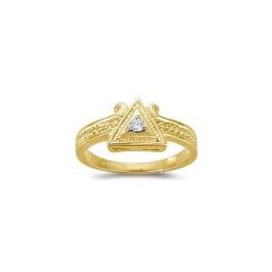  0.05 Cts Diamond Solitaire Ring in 14K Yellow Gold 9.0 