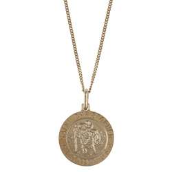 Caribe Gold 14k over Sterling Silver St. Christopher Necklace 