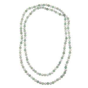   Ocean Howlite and Green Aventurine 50 inch Endless Necklace Jewelry