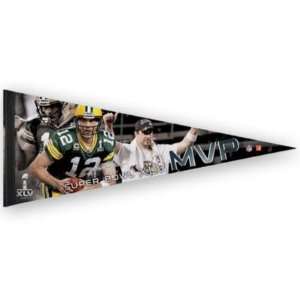   BAY PACKERS AARON RODGERS SUPER BOWL MVP PENNANT
