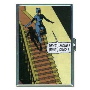  Black Cat Girl Superhero Comic ID Holder, Cigarette Case 
