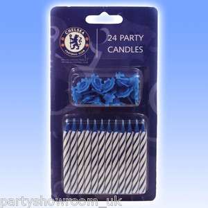 24 Official CHELSEA Football Club FC Party Cake Candles  