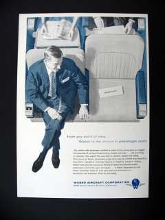   Aircraft Airliner Airplane Seating Seats 1956 print Ad advertisement
