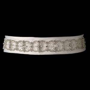  Crystals, Rhinestone and Beads Accented Wedding Dress Belt 