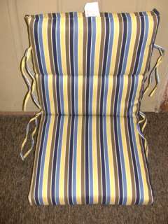 Outdoor Patio Chair Cushion ~ Picket Stripe NEW  